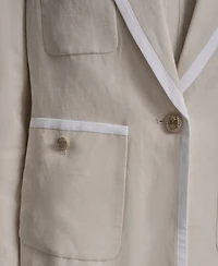 Karl Lagerfeld Paris Women's Collared Woven Jacket