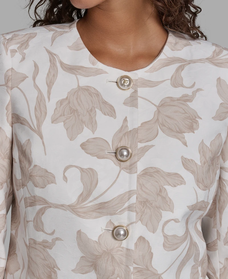 Karl Lagerfeld Paris Women's Cropped Woven Jacket