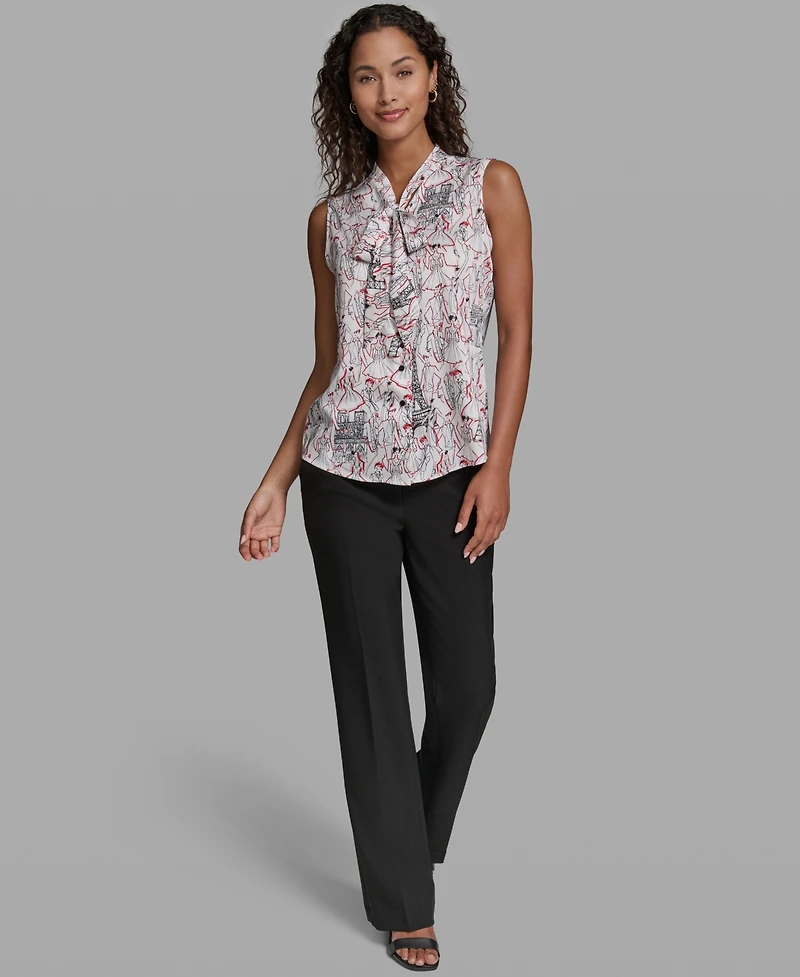 Karl Lagerfeld Paris Women's Sleeveless Printed Top