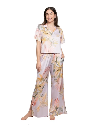 Midnight Bakery Women's Short-Sleeve Top and Pull-On Pajama Pants, 2Pc Set