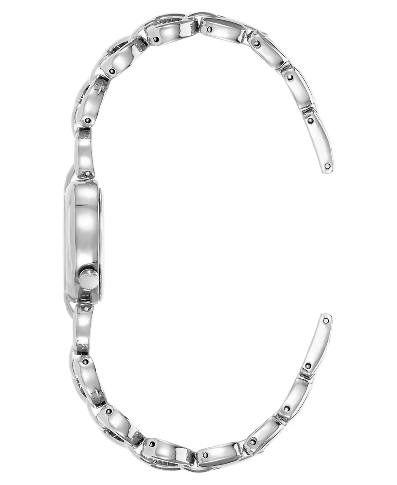 Anne Klein Women's Quartz Heart-shaped Silver-Tone Alloy Metal Watch, 23mm