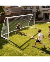 Zeny Portable Soccer Goal for Backyard,12x6 / 10x6.5 / 8x5 ft Kids Adults Soccer Net and Frame for Home Backyard Practice Training Goals