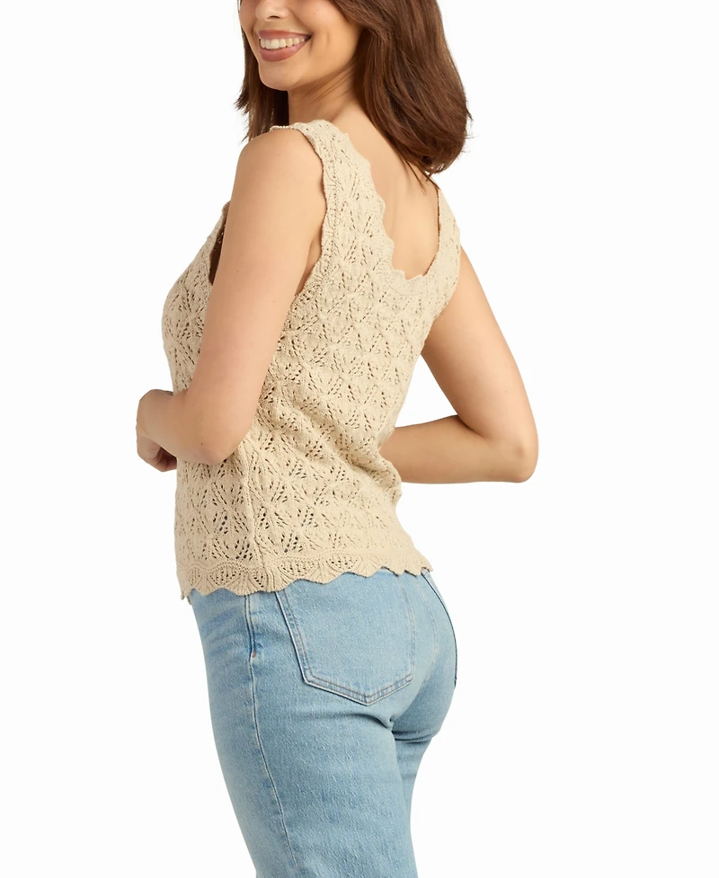 Bcx Women's Scoop Neck Sweater Top