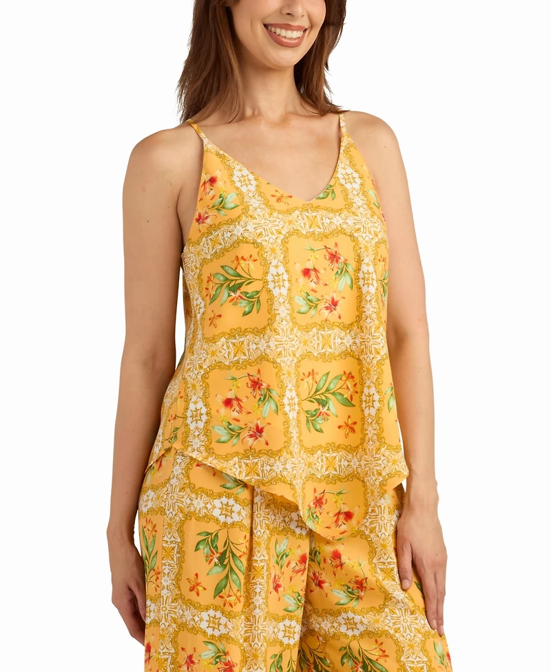 Bcx Women's Printed V-Neck Top