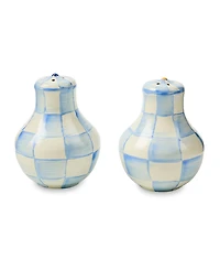 MacKenzie-Childs Sky Blue Check Salt & Pepper Shakers, 2-Pc. Set