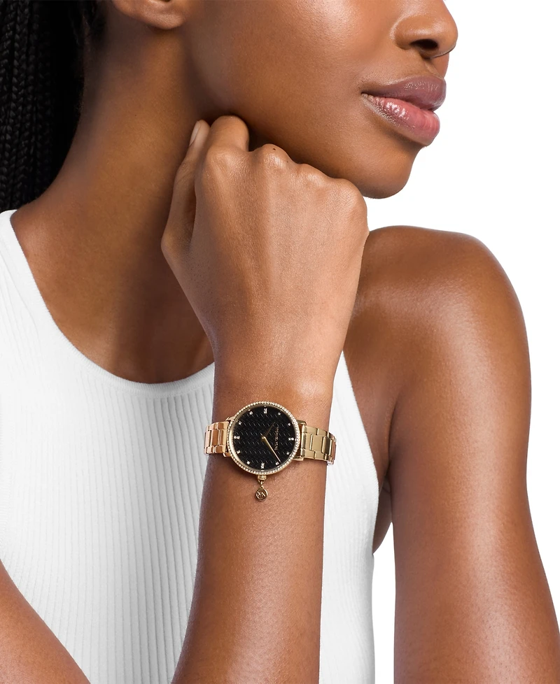 Michael Kors Women's Pyper Quartz Two-Hand Gold Stainless Steel Watch 32mm