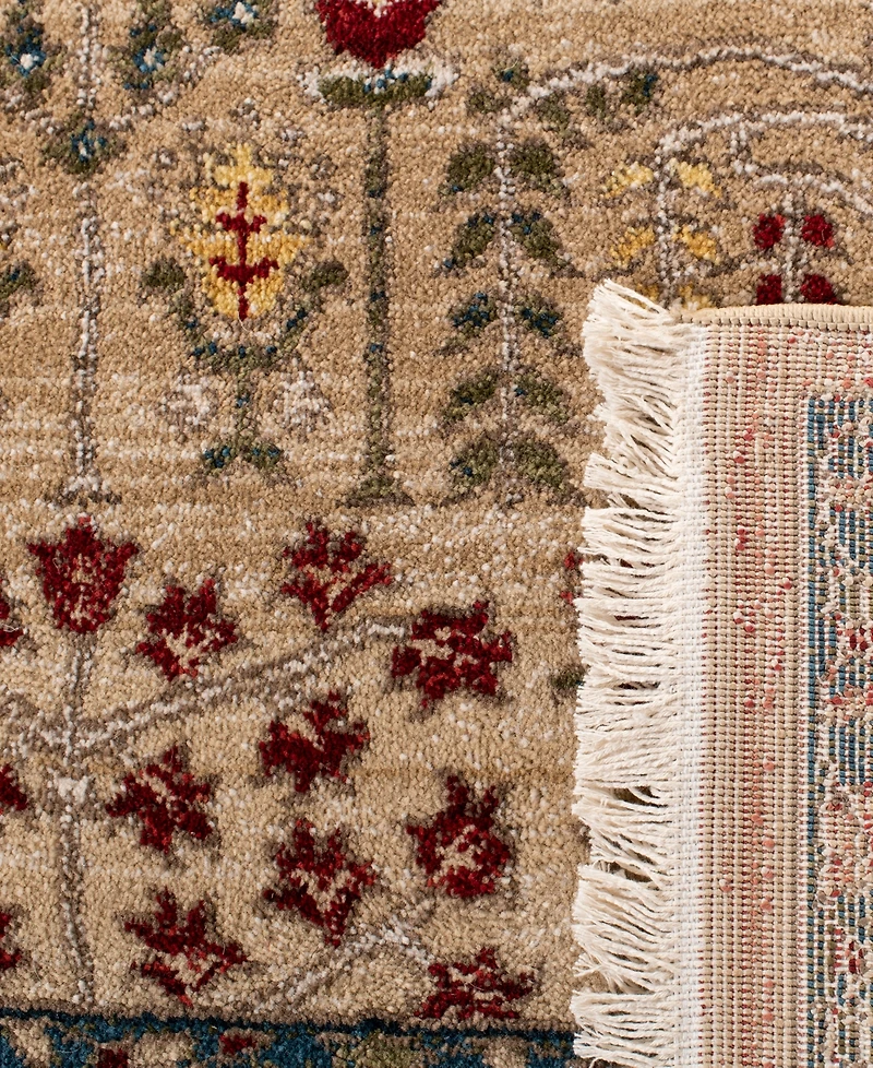 Lauren Ralph Lauren Margaux LRL1297D Beige and Navy 5'1" X 7'6" Area Rug