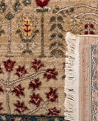 Lauren Ralph Lauren Margaux LRL1297D Beige and Navy 5'1" X 7'6" Area Rug