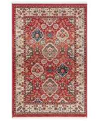 Lauren Ralph Lauren Ariel LRL1255C Red and Beige 3'3" X 4'10" Area Rug