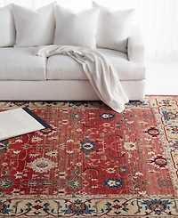 Lauren Ralph Lauren Ines LRL1293C Red and Beige 9' X 12' Area Rug