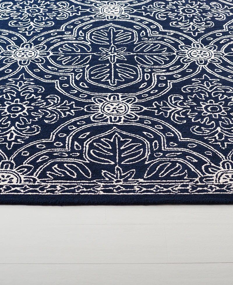 Lauren Ralph Lauren Etienne LRL6603N Navy and Ivory 2'3" X 7' Runner Area Rug