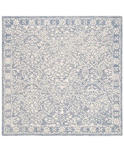 Lauren Ralph Lauren Olivier LRL6935M Blue and Ivory 5' X 5' Square Area Rug