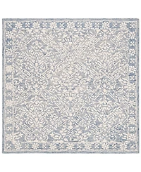 Lauren Ralph Lauren Olivier LRL6935M Blue and Ivory 5' X 5' Square Area Rug