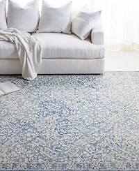 Lauren Ralph Lauren Olivier LRL6935M Blue and Ivory 8' X 10' Area Rug