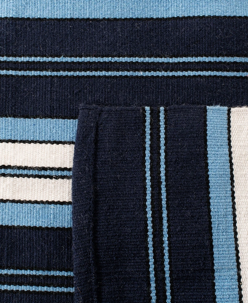 Lauren Ralph Lauren Leopold Stripe LRL2462A Navy 8' X 10' Outdoor Area Rug