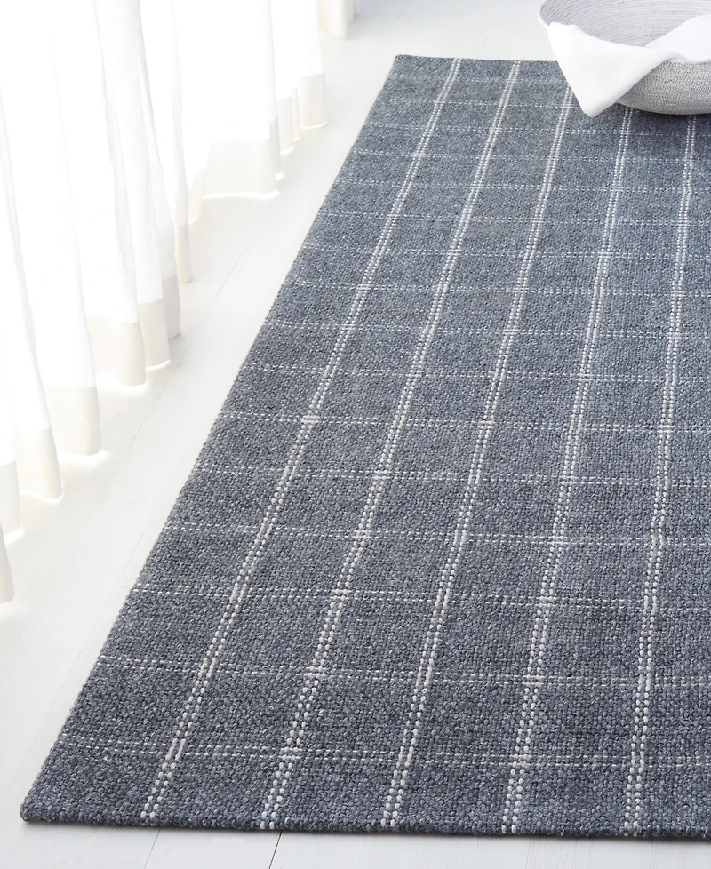 Lauren Ralph Lauren Tamworth Check LRL6450A Charcoal 2'6" X 8' Runner Area Rug