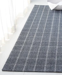 Lauren Ralph Lauren Tamworth Check LRL6450A Charcoal 2'6" X 8' Runner Area Rug