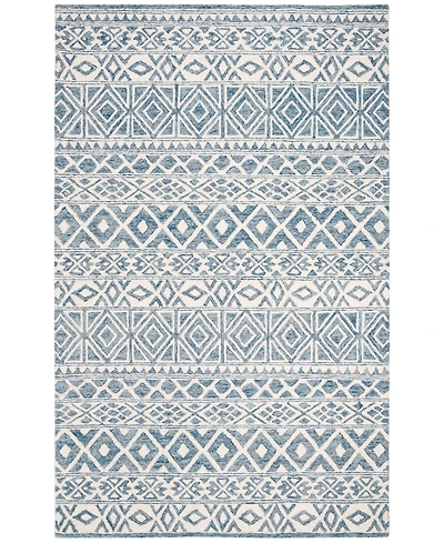 Lauren Ralph Lauren Theresa LRL6650A Ivory and Blue 5' X 8' Area Rug