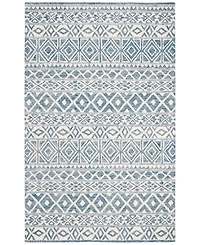 Lauren Ralph Lauren Theresa LRL6650A Ivory and Blue 5' X 8' Area Rug