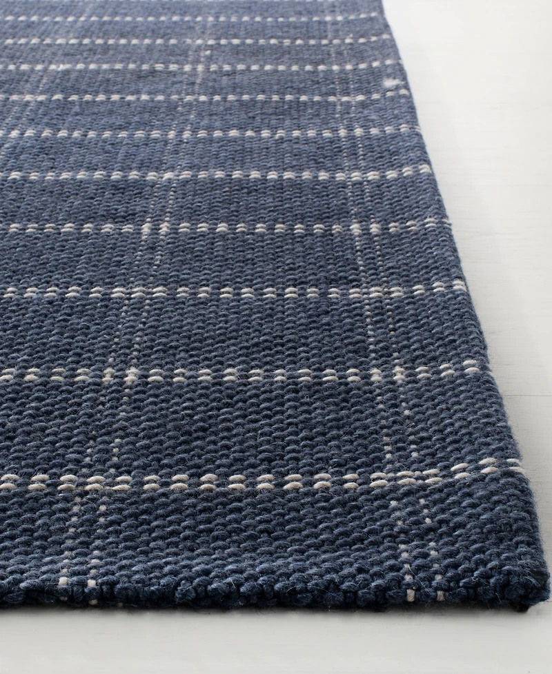 Lauren Ralph Lauren Tamworth Check LRL6450D Navy 4' X 6' Area Rug