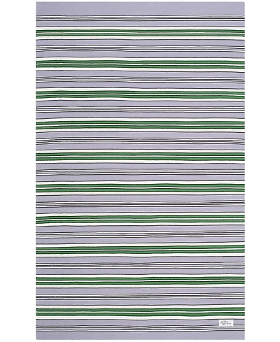 Lauren Ralph Lauren Leopold Stripe LRL2462G Lilac 5' X 8' Outdoor Area Rug