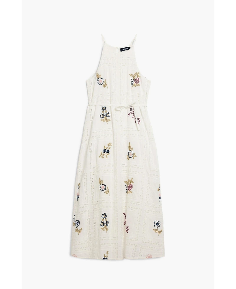 Desigual Women's Embroidered halter dress