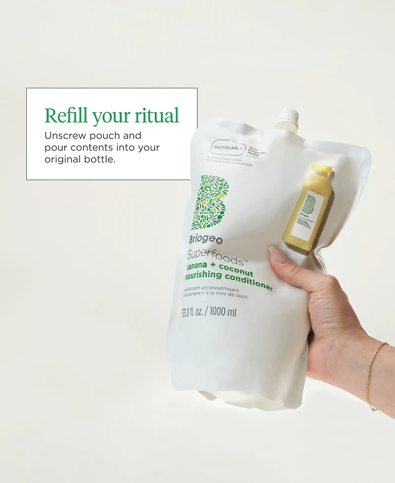 Briogeo Superfoods Banana + Coconut Nourishing Conditioner, 33.8 oz.