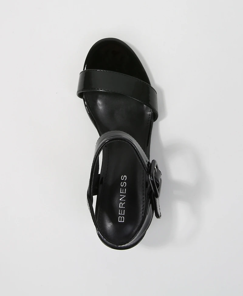 Berness Women's Elisha Classic Strap Block Heel Dress Sandals