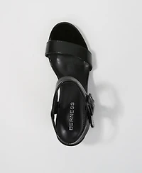 Berness Women's Elisha Classic Strap Block Heel Dress Sandals