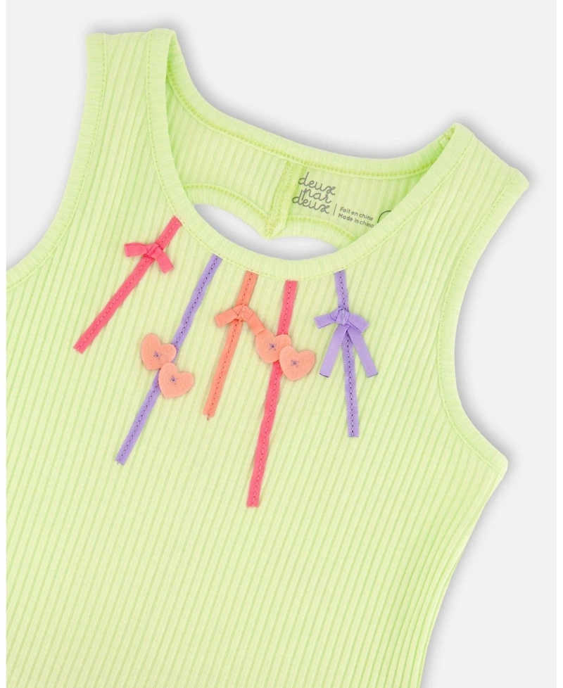 Deux par Deux Little Girls Sleeveless Bi-Material Dress