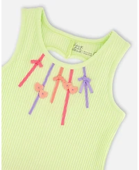 Deux par Deux Little Girls Sleeveless Bi-Material Dress