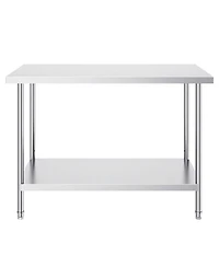 Sugift Stainless Steel Prep Table 24 x 48 x 34 in 800 lbs Capacity for Commercial Use
