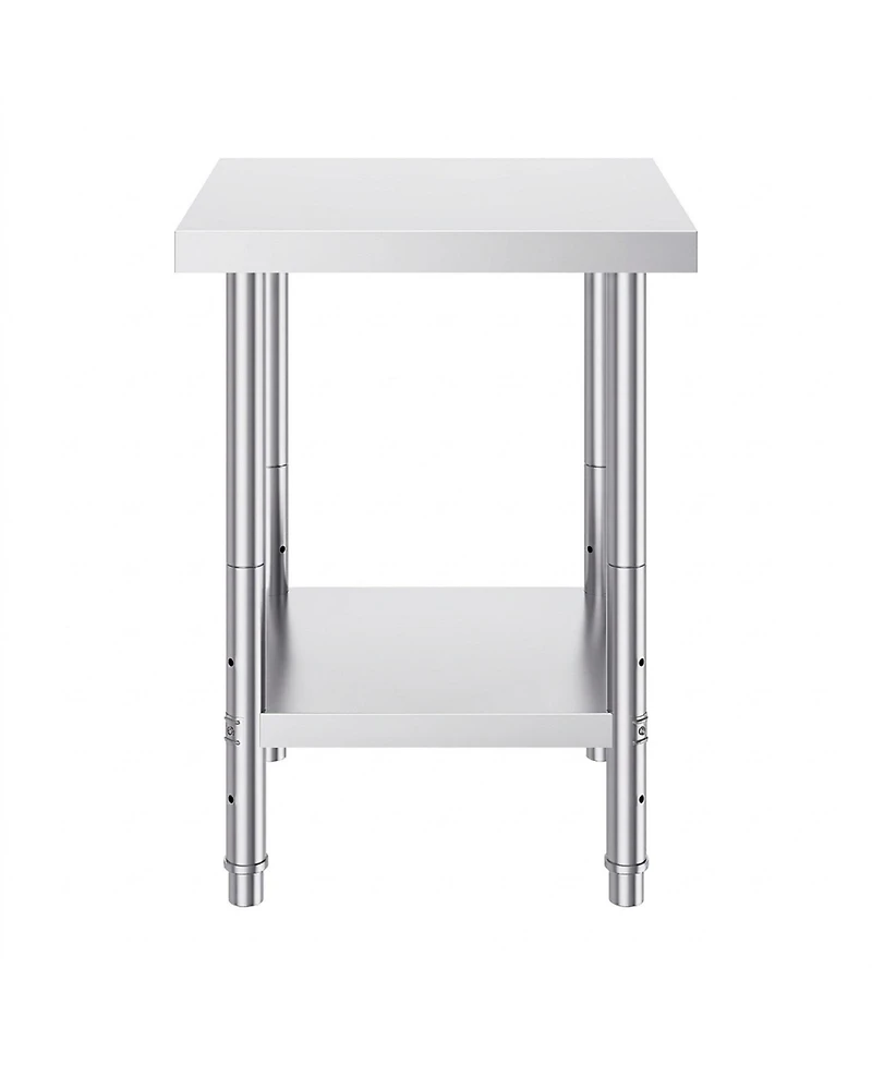 Sugift Stainless Steel Prep Table 24 x 24 x 31 in 700 lbs Load Capacity