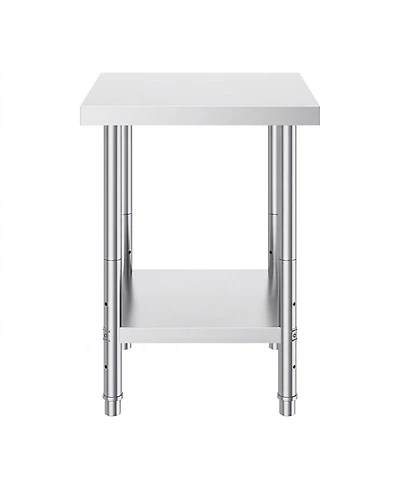 Sugift Stainless Steel Prep Table 24 x 24 x 31 in 700 lbs Load Capacity