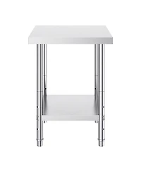 Sugift Stainless Steel Prep Table 24 x 24 x 31 in 700 lbs Load Capacity