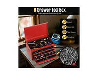 Sugift 24 Inch Tool Chest Case with 6 Drawers and Top Storage for Garage Repair Shop and Warehouse