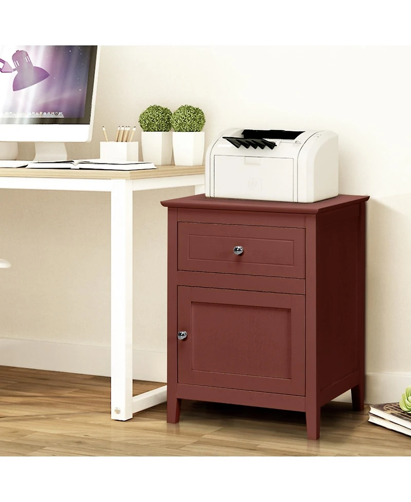 sumyeg 2-Tier Accent Table with Spacious Tabletop