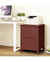 sumyeg 2-Tier Accent Table with Spacious Tabletop