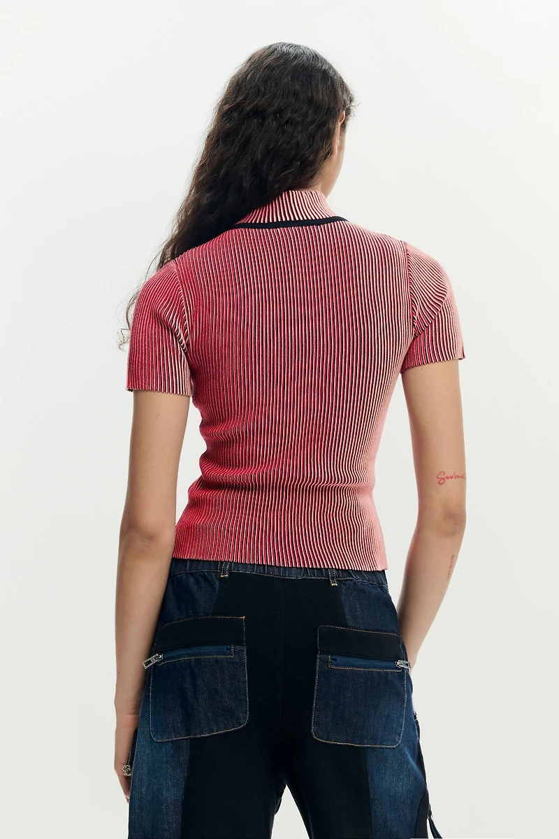 Desigual Women's Iridescent T-shirt Zipper