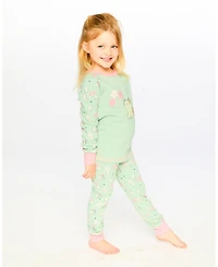 Deux par Deux Little Girls Cotton Two-Piece Pyjama Set Kitten Print