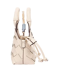 Tommy Bahama Demi Mini Woven Pu Tote – Mini Woven Faux Leather Top Handle and Crossbody Bag