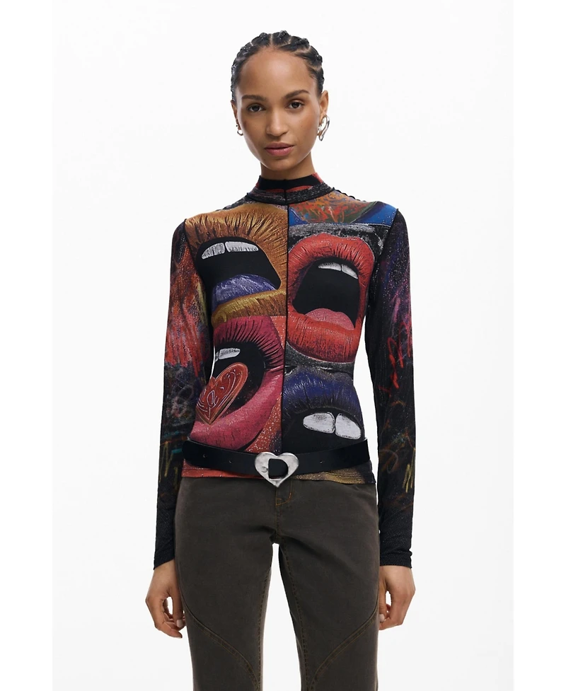 Desigual Women's Leather Belt Heart