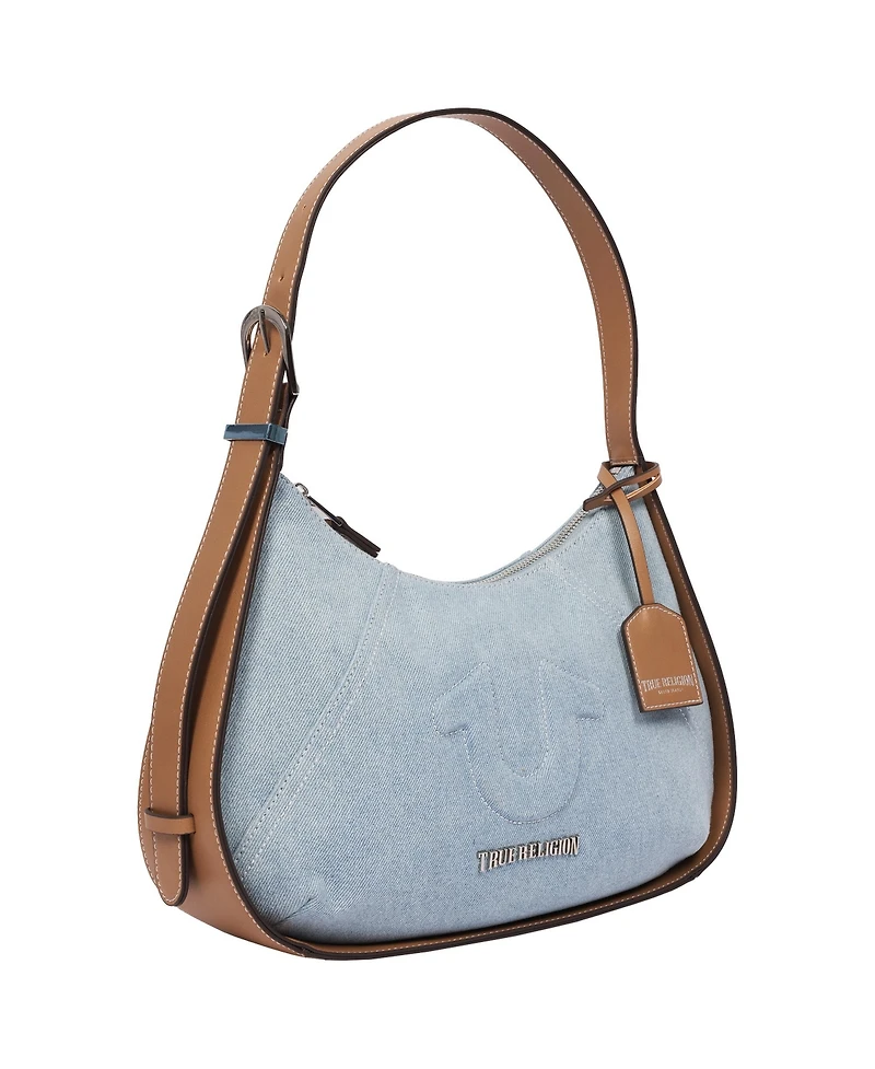 True Religion Denim Raised Horseshoe Hobo