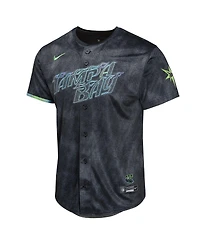 Nike Big Boys and Girls Shane McClanahan Charcoal Tampa Bay Rays 2024 City Connect Limited Player Jersey