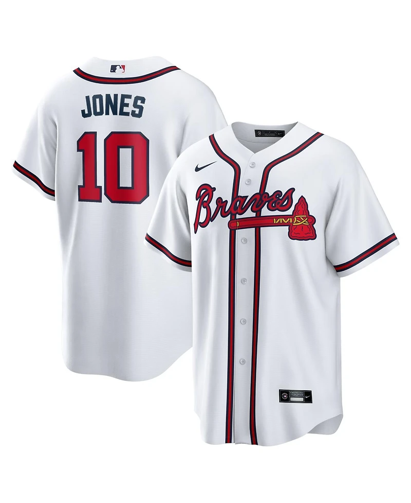 Nike Men's Chipper Jones White Atlanta Braves Home Retired Player Replica Jersey