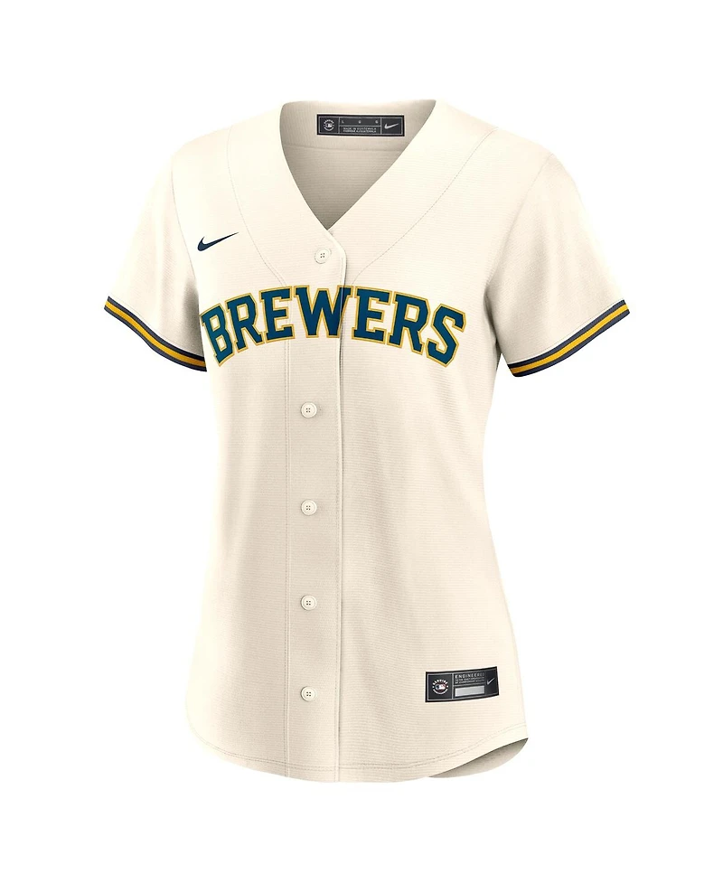 Nike Women's William Contreras Cream Milwaukee Brewers Home Replica Jersey