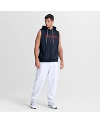 Nike Men's Navy Atlanta Braves Authentic Collection Standard Issue Dri-fit Sleeveless Hoodie