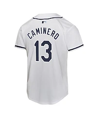 Nike Big Boys and Girls Junior Caminero White Tampa Bay Rays Home Player Game Jersey