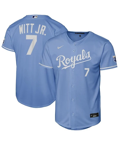Nike Big Boys and Girls Bobby Witt Jr. Light Blue Kansas City Royals Alternate Stadium Jersey