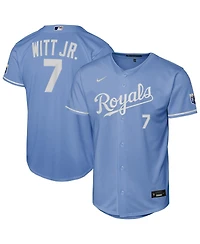 Nike Big Boys and Girls Bobby Witt Jr. Light Blue Kansas City Royals Alternate Stadium Jersey
